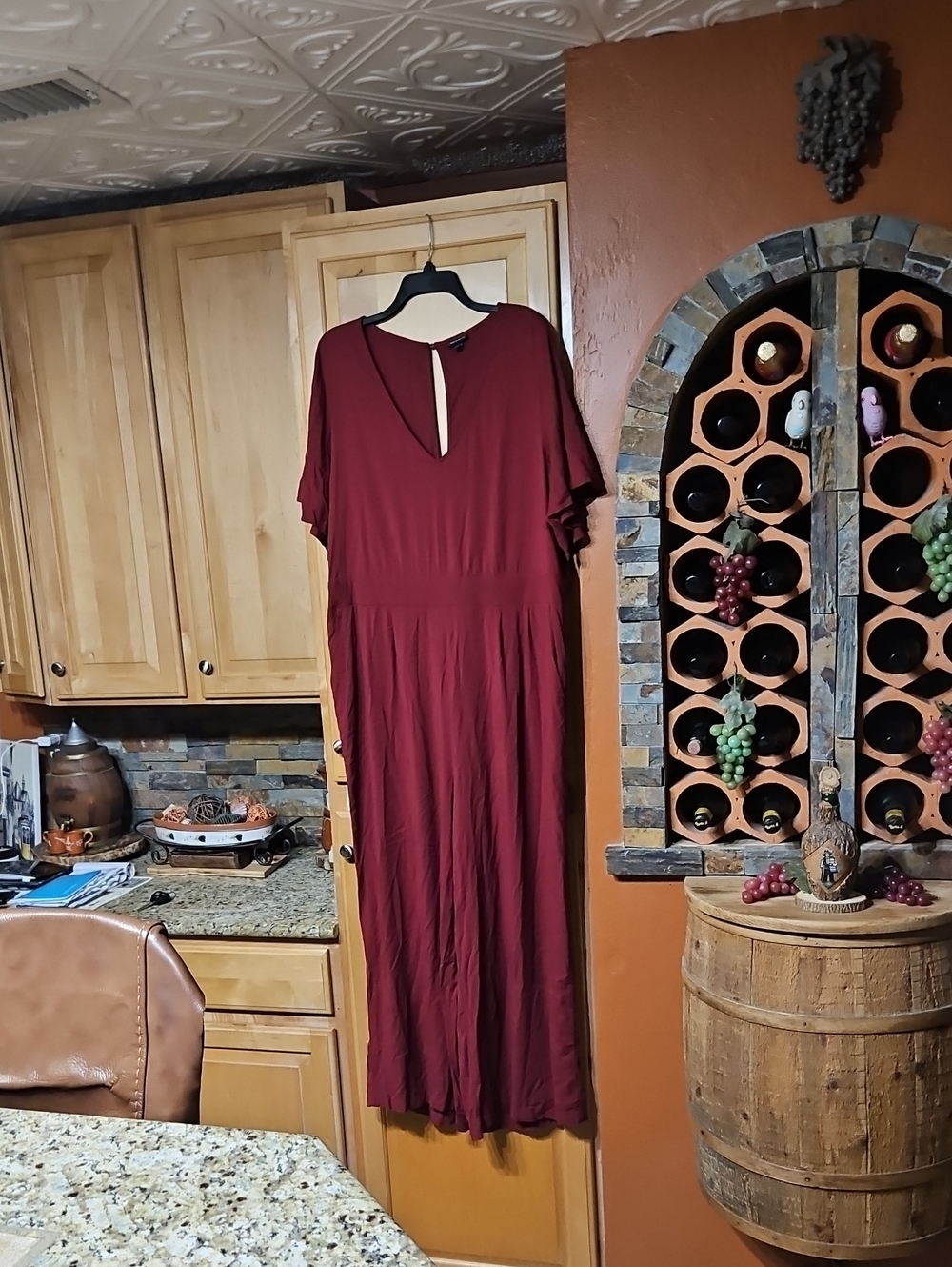 Torrid Burgundy Flutter Sleeve Wide Leg Challis Jumpsuit Short Sleeve Pockets